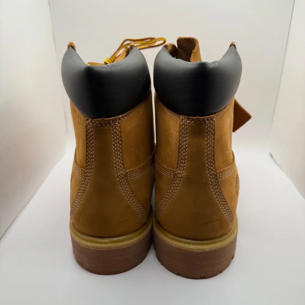 Timberland Men's Classic 6" Padded Waterproof Wheat Nubuck Leather Boot-Size 11W - Picture 4 of 9